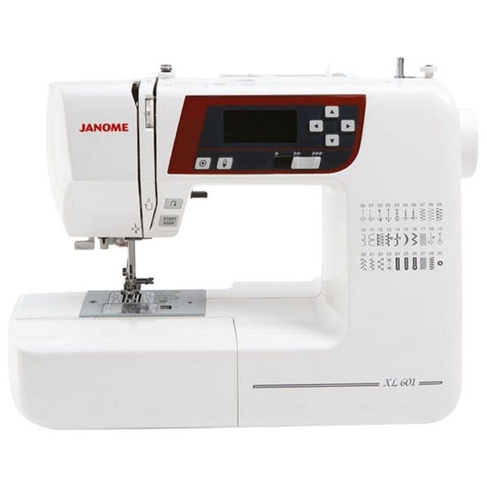 Швейная машина Janome 601DC, 35 Вт, 30 операций, автомат, бело-красная - фото 51387233