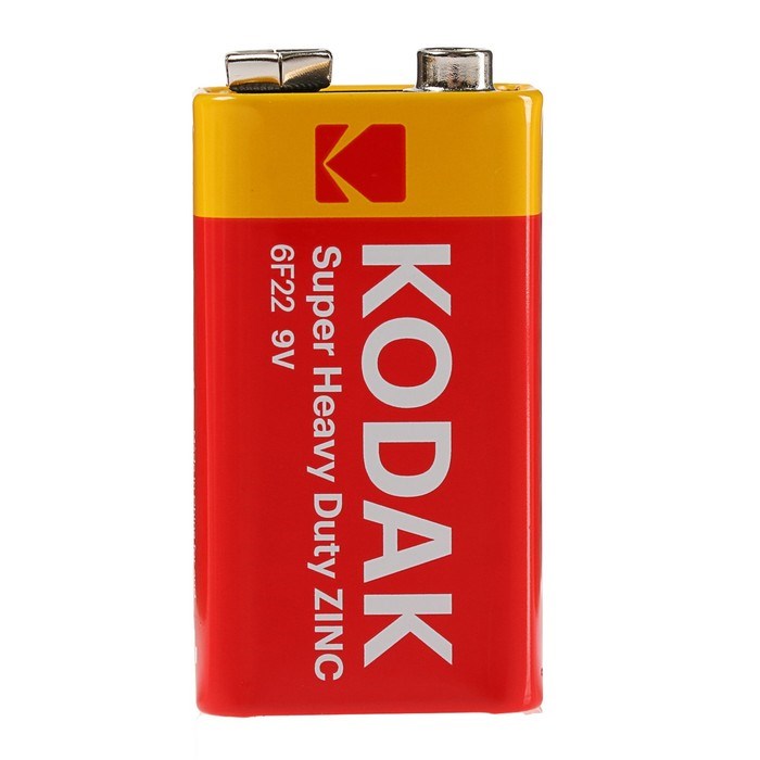 Батарейка солевая Kodak Extra Heavy Duty, 6F22-1BL, 9В, крона, блистер, 1 шт. - фото 51387322 Батарейка солевая Kodak Extra Heavy Duty, 6F22-1BL, 9В, крона, блистер, 1 шт. - фото 51387322