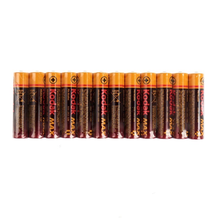 Батарейка алкалиновая Kodak Max, AAA, LR03-12BL, 1.5В, блистер, 12 шт. - фото 51387336 Батарейка алкалиновая Kodak Max, AAA, LR03-12BL, 1.5В, блистер, 12 шт. - фото 51387336