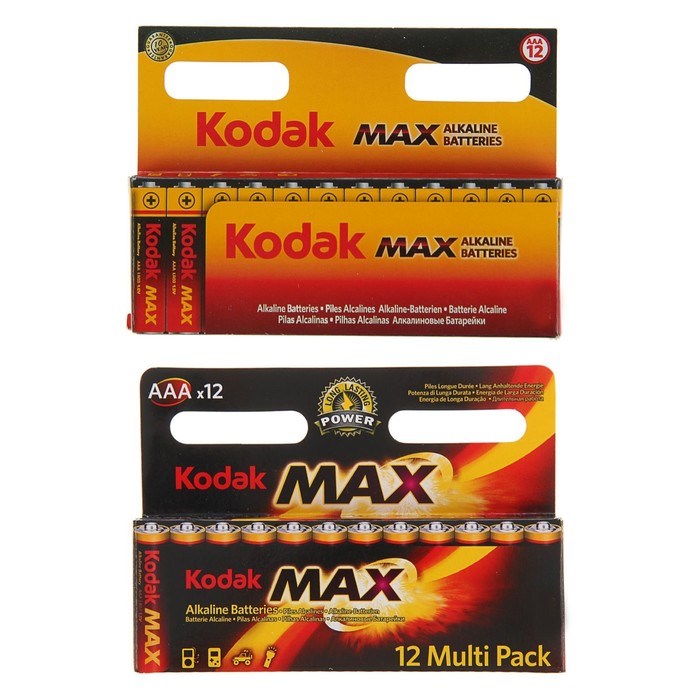 Батарейка алкалиновая Kodak Max, AAA, LR03-12BL, 1.5В, блистер, 12 шт. - фото 51387337 Батарейка алкалиновая Kodak Max, AAA, LR03-12BL, 1.5В, блистер, 12 шт. - фото 51387337