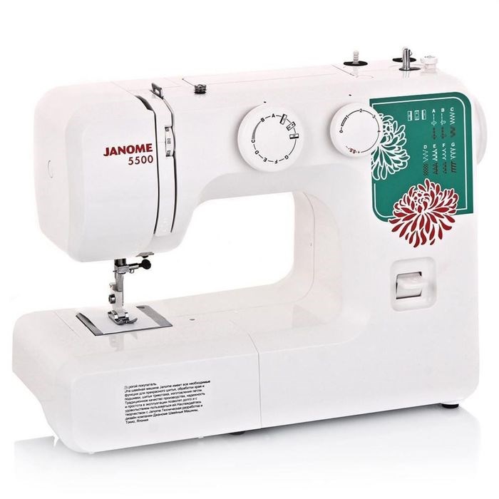 Швейная машина Janome 5500, 15 операций, обметочная, потайная, эластичная строчка, белый - фото 51387370 Швейная машина Janome 5500, 15 операций, обметочная, потайная, эластичная строчка, белый - фото 51387370