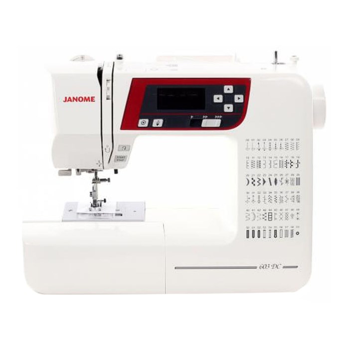 Швейная машина Janome 603 DC, 60 операций, автомат, бело-красная - фото 51387431 Швейная машина Janome 603 DC, 60 операций, автомат, бело-красная - фото 51387431