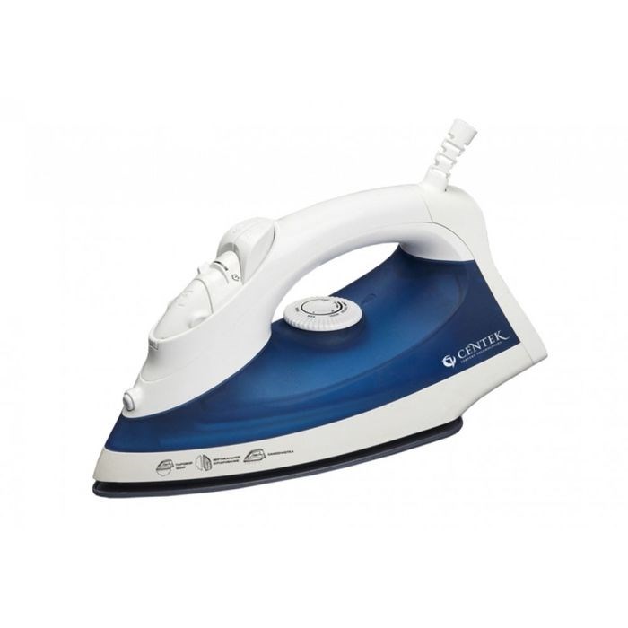Утюг Centek CT-2318, 1800 Вт, 230 мл, керамическая подошва, голубой - фото 51387590 Утюг Centek CT-2318, 1800 Вт, 230 мл, керамическая подошва, голубой - фото 51387590