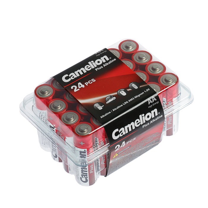 Батарейка алкалиновая Camelion Plus Alkaline, AA, LR6-24BOX (LR6-PB24), 1.5В, набор 24 шт. - фото 51387610 Батарейка алкалиновая Camelion Plus Alkaline, AA, LR6-24BOX (LR6-PB24), 1.5В, набор 24 шт. - фото 51387610