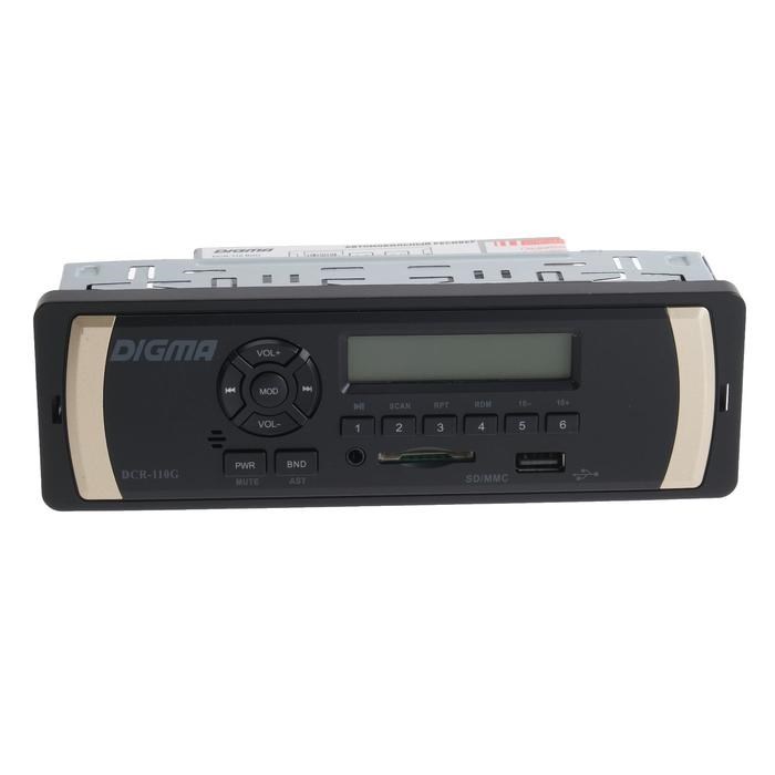 Автомагнитола Digma DCR-110G, 1DIN, 4 x 45 Вт, AUX, SD/MMC, USB - фото 51387660 Автомагнитола Digma DCR-110G, 1DIN, 4 x 45 Вт, AUX, SD/MMC, USB - фото 51387660