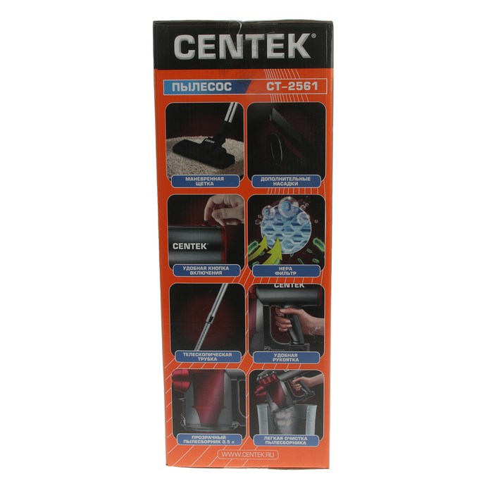 Пылесос Centek CT-2561, вертикальный, 1000/150 Вт, 0.5 л, чёрно-красный - фото 51387757 Пылесос Centek CT-2561, вертикальный, 1000/150 Вт, 0.5 л, чёрно-красный - фото 51387757