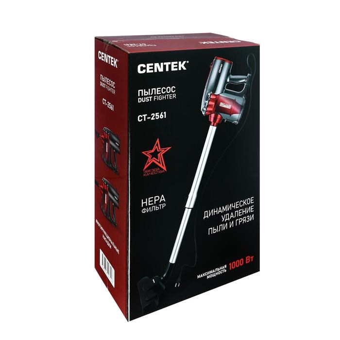 Пылесос Centek CT-2561, вертикальный, 1000/150 Вт, 0.5 л, чёрно-красный - фото 51387758 Пылесос Centek CT-2561, вертикальный, 1000/150 Вт, 0.5 л, чёрно-красный - фото 51387758