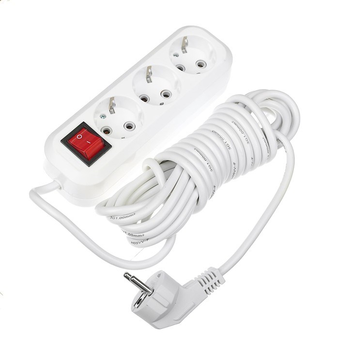 Удлинитель сетевой Smartbuy, 3 розетки, 5 м, 3500 Вт, ПВС 3×1 мм2, 2 USB-A USB-C, 2.1 А, с заземлением, с выключателем, белый - фото 51387855 Удлинитель сетевой Smartbuy, 3 розетки, 5 м, 3500 Вт, ПВС 3×1 мм2, 2 USB-A USB-C, 2.1 А, с заземлением, с выключателем, белый - фото 51387855