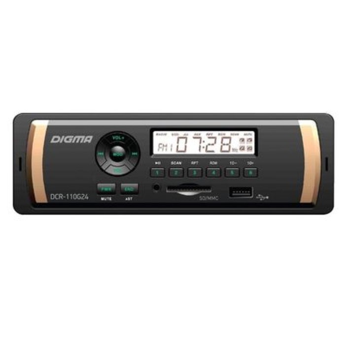 Автомагнитола Digma DCR-110G24, 24 В, AUX, SD, USB - фото 51388032 Автомагнитола Digma DCR-110G24, 24 В, AUX, SD, USB - фото 51388032