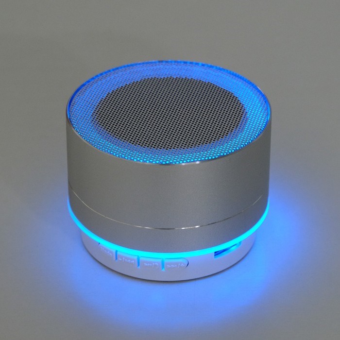 Портативная колонка Luazon LAB-05, 3 Вт, 520 мАч, Bluetooth, USB, microSD, microUSB, серебристый - фото 51388062 Портативная колонка Luazon LAB-05, 3 Вт, 520 мАч, Bluetooth, USB, microSD, microUSB, серебристый - фото 51388062