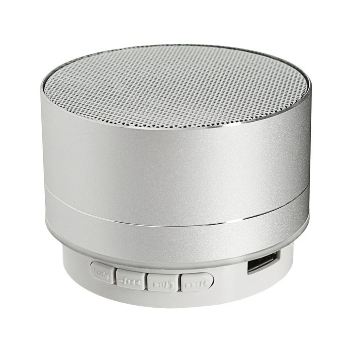 Портативная колонка Luazon LAB-05, 3 Вт, 520 мАч, Bluetooth, USB, microSD, microUSB, серебристый - фото 51388063 Портативная колонка Luazon LAB-05, 3 Вт, 520 мАч, Bluetooth, USB, microSD, microUSB, серебристый - фото 51388063