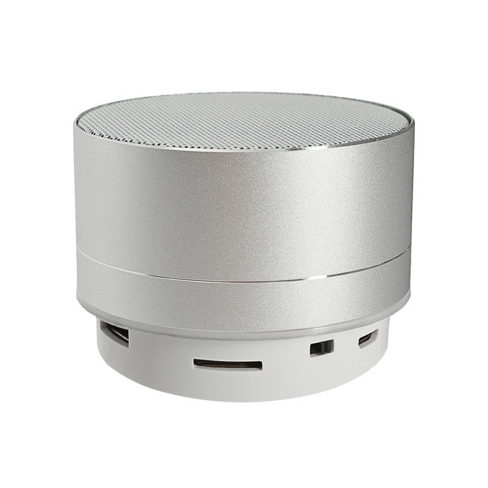Портативная колонка Luazon LAB-05, 3 Вт, 520 мАч, Bluetooth, USB, microSD, microUSB, серебристый - фото 51388064 Портативная колонка Luazon LAB-05, 3 Вт, 520 мАч, Bluetooth, USB, microSD, microUSB, серебристый - фото 51388064