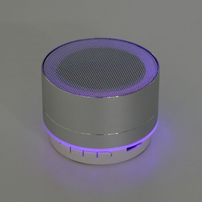Портативная колонка Luazon LAB-05, 3 Вт, 520 мАч, Bluetooth, USB, microSD, microUSB, серебристый - фото 51388073 Портативная колонка Luazon LAB-05, 3 Вт, 520 мАч, Bluetooth, USB, microSD, microUSB, серебристый - фото 51388073
