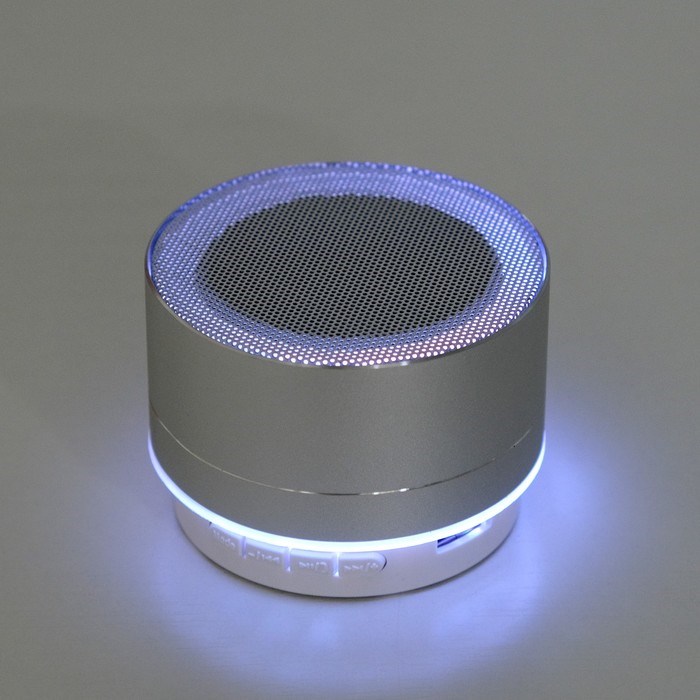 Портативная колонка Luazon LAB-05, 3 Вт, 520 мАч, Bluetooth, USB, microSD, microUSB, серебристый - фото 51388076 Портативная колонка Luazon LAB-05, 3 Вт, 520 мАч, Bluetooth, USB, microSD, microUSB, серебристый - фото 51388076