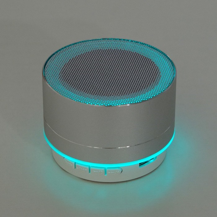 Портативная колонка Luazon LAB-05, 3 Вт, 520 мАч, Bluetooth, USB, microSD, microUSB, серебристый - фото 51388077 Портативная колонка Luazon LAB-05, 3 Вт, 520 мАч, Bluetooth, USB, microSD, microUSB, серебристый - фото 51388077