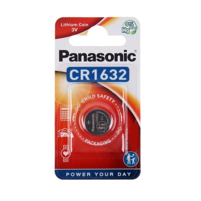 Батарейка литиевая Panasonic Lithium Power, CR1632-1BL, 3В, блистер, 1 шт - фото 51388288 Батарейка литиевая Panasonic Lithium Power, CR1632-1BL, 3В, блистер, 1 шт - фото 51388288