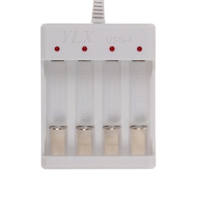Зарядное устройство Luazon для 4х аккумуляторов АА или ААА UC-24, USB, ток заряда 250 мА, белое - фото 51388525 Зарядное устройство Luazon для 4х аккумуляторов АА или ААА UC-24, USB, ток заряда 250 мА, белое - фото 51388525