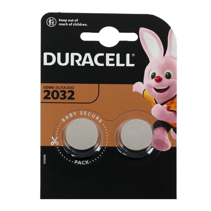 Батарейка литиевая Duracell, CR2032-2BL, 3В, блистер, 2 шт. - фото 51388586 Батарейка литиевая Duracell, CR2032-2BL, 3В, блистер, 2 шт. - фото 51388586