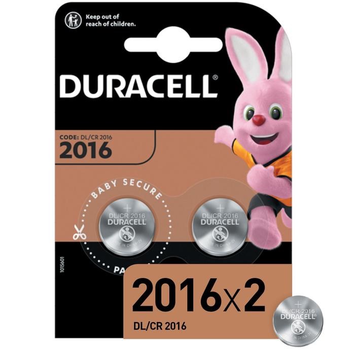 Батарейка литиевая Duracell, CR2016-2BL, 3В, блистер, 2 шт. - фото 51388596 Батарейка литиевая Duracell, CR2016-2BL, 3В, блистер, 2 шт. - фото 51388596