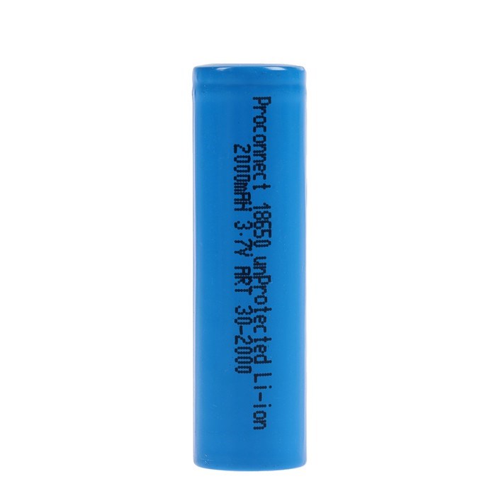 Аккумулятор REXANT, 18650 unprotected, Li-ion, 2000 мАЧ, 3.7 В - фото 51388615 Аккумулятор REXANT, 18650 unprotected, Li-ion, 2000 мАЧ, 3.7 В - фото 51388615
