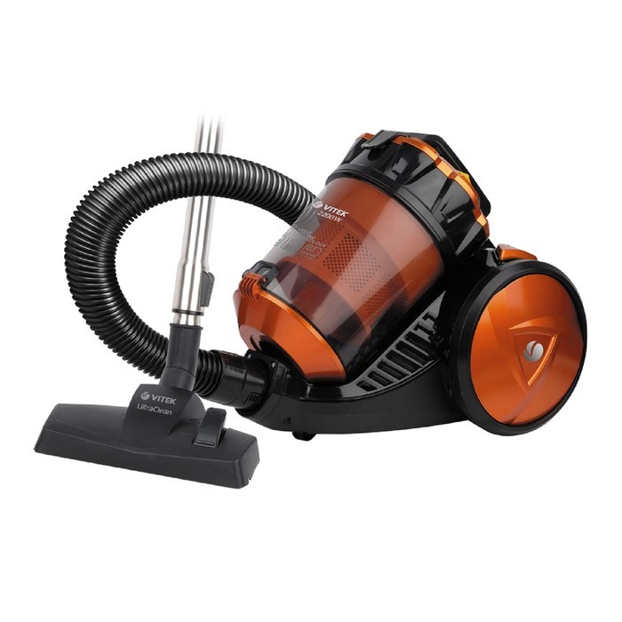Пылесос Vitek VT-8135 OG, 2200/400 Вт, 3 л, HEPA-фильтр, чёрно-оранжевый - фото 51388859 Пылесос Vitek VT-8135 OG, 2200/400 Вт, 3 л, HEPA-фильтр, чёрно-оранжевый - фото 51388859