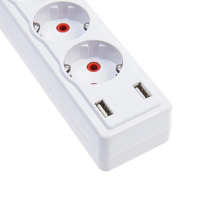 Удлинитель Luazon Lighting, 3 розетки, 3 м, 10 А, 2200 Вт, 2х0.75 мм2, 2хUSB, - фото 51389048 Удлинитель Luazon Lighting, 3 розетки, 3 м, 10 А, 2200 Вт, 2х0.75 мм2, 2хUSB, - фото 51389048