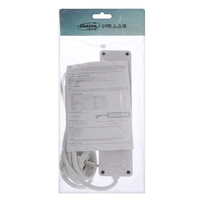 Удлинитель Luazon Lighting, 3 розетки, 3 м, 10 А, 2200 Вт, 2х0.75 мм2, 2хUSB, - фото 51389051 Удлинитель Luazon Lighting, 3 розетки, 3 м, 10 А, 2200 Вт, 2х0.75 мм2, 2хUSB, - фото 51389051