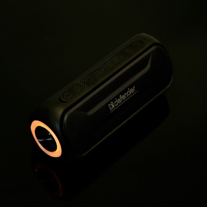 Портативная колонка Defender Enjoy S1000, 20 Вт, Bluetooth 4.2, 2000 мАч, подсветка, чёрная - фото 51389323 Портативная колонка Defender Enjoy S1000, 20 Вт, Bluetooth 4.2, 2000 мАч, подсветка, чёрная - фото 51389323