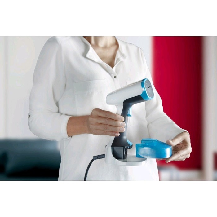 Отпариватель Tefal DT7000E0, ручной, 1000-1200 Вт, 17 г/мин, 150 мл, шнур 2 м, чёрно-синий - фото 51389352 Отпариватель Tefal DT7000E0, ручной, 1000-1200 Вт, 17 г/мин, 150 мл, шнур 2 м, чёрно-синий - фото 51389352