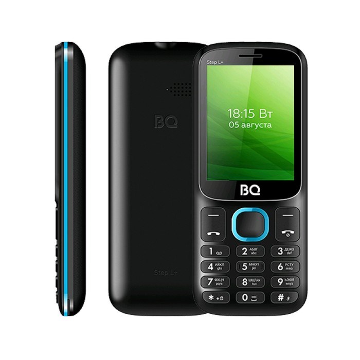 Сотовый телефон BQ M-2440 Step L+, 2.4", 2 sim, 32Мб, microSD, 800 мАч, чёрн/голубой - фото 51389369 Сотовый телефон BQ M-2440 Step L+, 2.4", 2 sim, 32Мб, microSD, 800 мАч, чёрн/голубой - фото 51389369