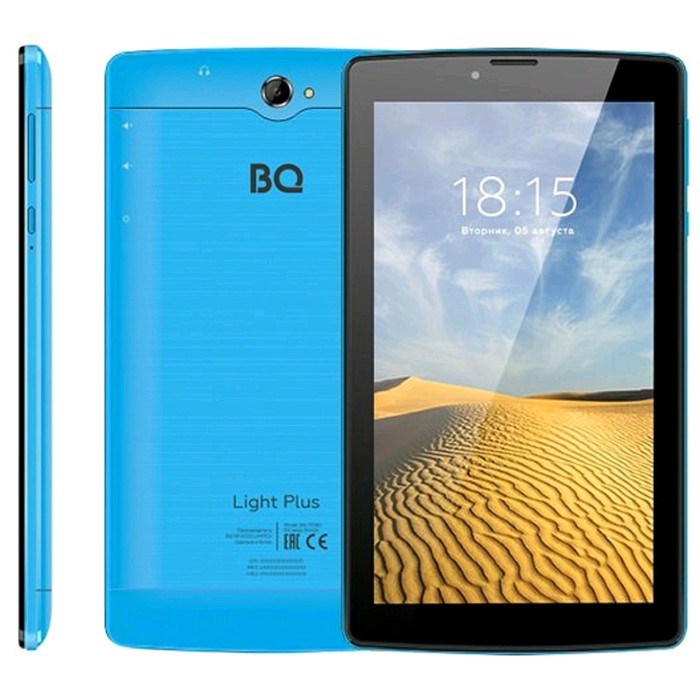 Планшет BQ 7038G Light Plus 3G, 7", TN, 1024x600, 2Гб, 16Гб, Android 9.0, 2Мп, голубой - фото 51389387 Планшет BQ 7038G Light Plus 3G, 7", TN, 1024x600, 2Гб, 16Гб, Android 9.0, 2Мп, голубой - фото 51389387