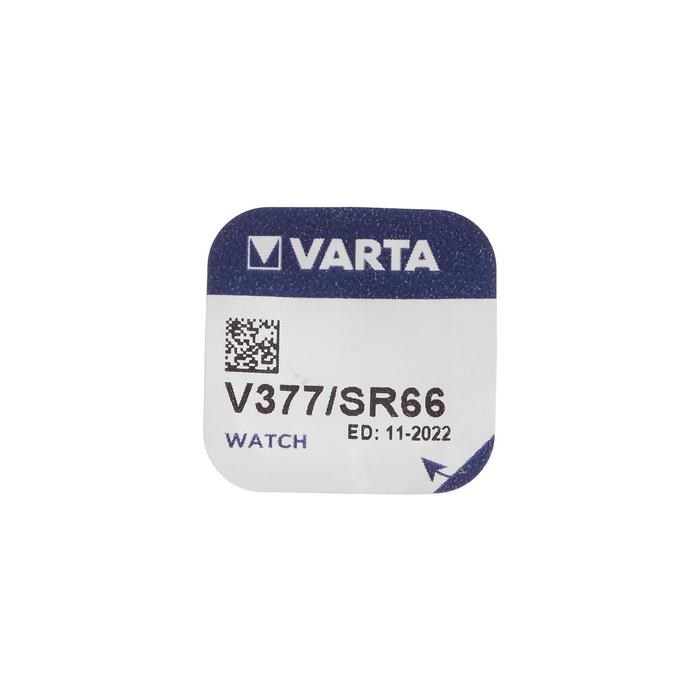 Батарейка цинковая Varta, V377 (SR626SW/SR66/G4)-1BL, 1.55В , блистер, 1 шт. - фото 51389458 Батарейка цинковая Varta, V377 (SR626SW/SR66/G4)-1BL, 1.55В , блистер, 1 шт. - фото 51389458