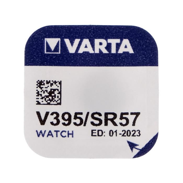 Батарейка цинковая Varta, V395 (SR927SW/SR59/G7)-1BL, 1.55В , блистер, 1 шт. - фото 51389471 Батарейка цинковая Varta, V395 (SR927SW/SR59/G7)-1BL, 1.55В , блистер, 1 шт. - фото 51389471
