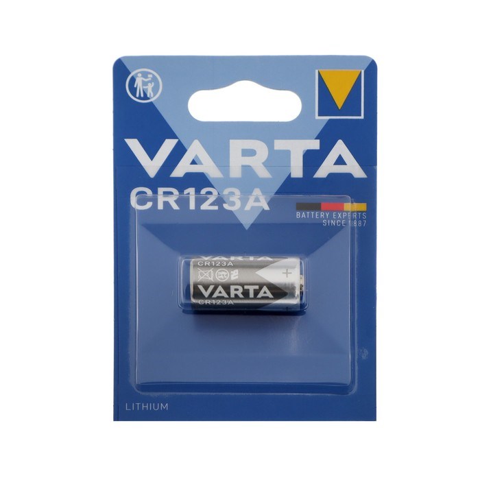 Батарейка литиевая Varta Professional, CR123A (DL123A)-1BL, 3 В, 1 шт. в блистере - фото 51389478 Батарейка литиевая Varta Professional, CR123A (DL123A)-1BL, 3 В, 1 шт. в блистере - фото 51389478
