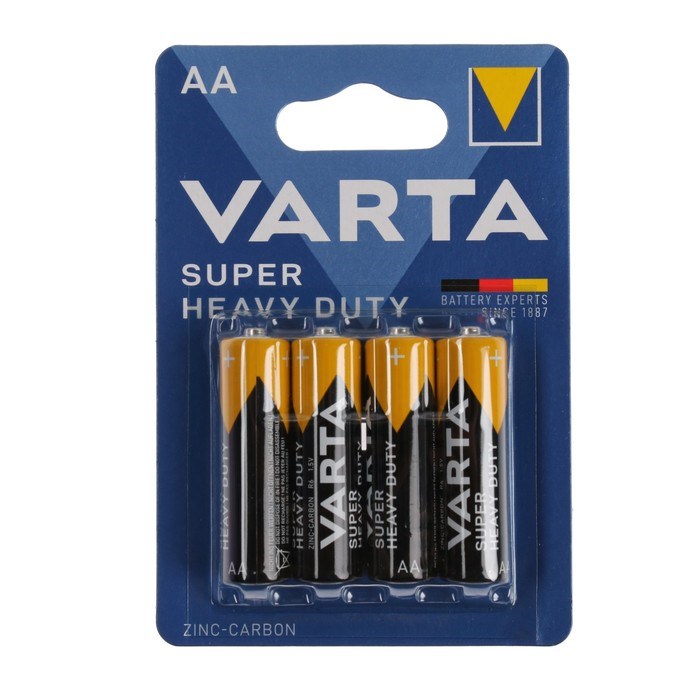 Батарейка солевая Varta SuperLife, AA, R6-4BL, 1.5В, блистер, 4 шт. - фото 51389482 Батарейка солевая Varta SuperLife, AA, R6-4BL, 1.5В, блистер, 4 шт. - фото 51389482
