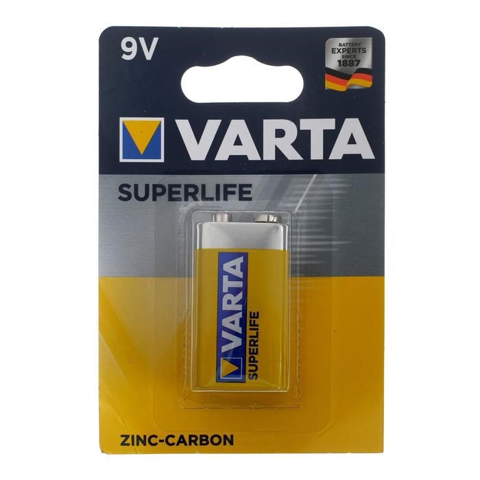 Батарейка солевая Varta SuperLife, 6F22-1BL, 9В, крона, блистер, 1 шт. - фото 51389488 Батарейка солевая Varta SuperLife, 6F22-1BL, 9В, крона, блистер, 1 шт. - фото 51389488