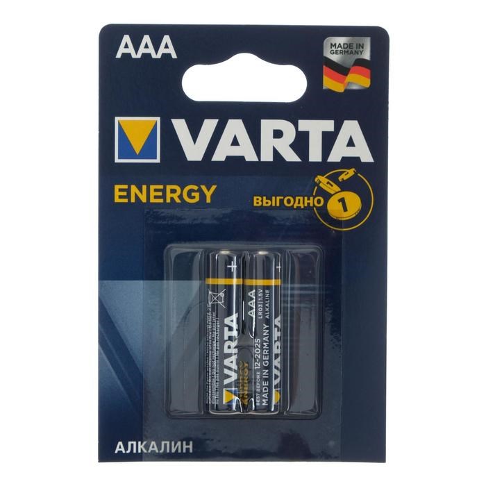 Батарейка алкалиновая Varta Energy, AAA, LR03-2BL, 1.5В, блистер, 2 шт. - фото 51389498 Батарейка алкалиновая Varta Energy, AAA, LR03-2BL, 1.5В, блистер, 2 шт. - фото 51389498