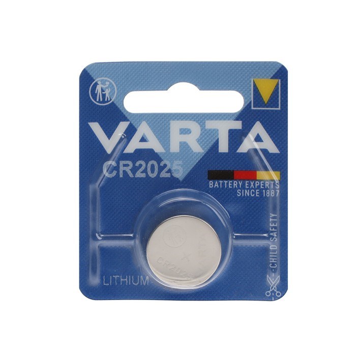Батарейка литиевая Varta, CR2025-1BL, 3В, блистер, 1 шт. - фото 51389526 Батарейка литиевая Varta, CR2025-1BL, 3В, блистер, 1 шт. - фото 51389526