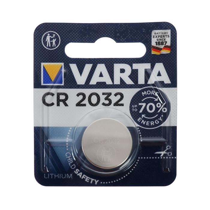 Батарейка литиевая Varta, CR2032-1BL, 3В, блистер, 1 шт. - фото 51389530 Батарейка литиевая Varta, CR2032-1BL, 3В, блистер, 1 шт. - фото 51389530