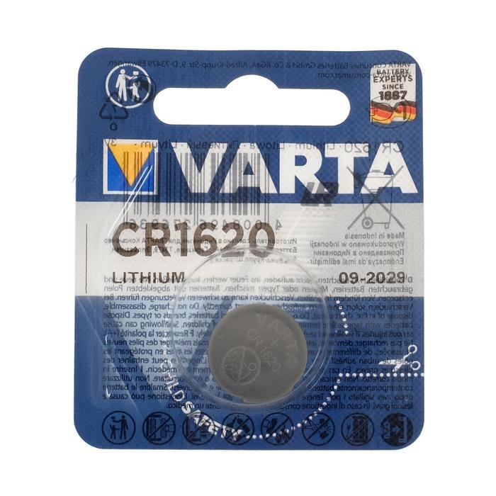 Батарейка литиевая Varta, CR1620-1BL, 3В, блистер, 1 шт. - фото 51389538 Батарейка литиевая Varta, CR1620-1BL, 3В, блистер, 1 шт. - фото 51389538