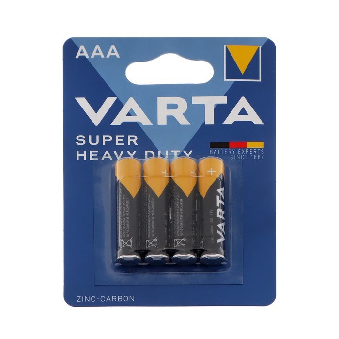Батарейка солевая Varta SuperLife, AAA, R03-4BL, 1.5В, блистер, 4 шт. - фото 51389542 Батарейка солевая Varta SuperLife, AAA, R03-4BL, 1.5В, блистер, 4 шт. - фото 51389542