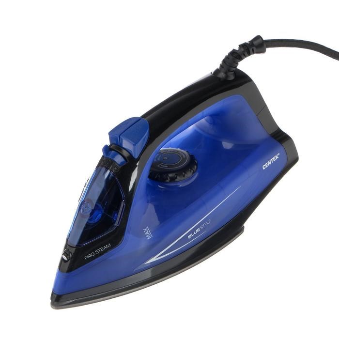 Утюг Centek CT-2360, 1800 Вт, антипригарная подошва, 200 мл, чёрно-синий - фото 51389913 Утюг Centek CT-2360, 1800 Вт, антипригарная подошва, 200 мл, чёрно-синий - фото 51389913
