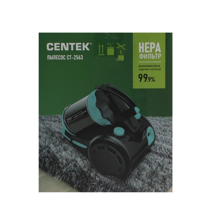 Пылесос Centek CT-2563, 2000/380 Вт, 3.5 л, чёрно-зелёный - фото 51389938 Пылесос Centek CT-2563, 2000/380 Вт, 3.5 л, чёрно-зелёный - фото 51389938