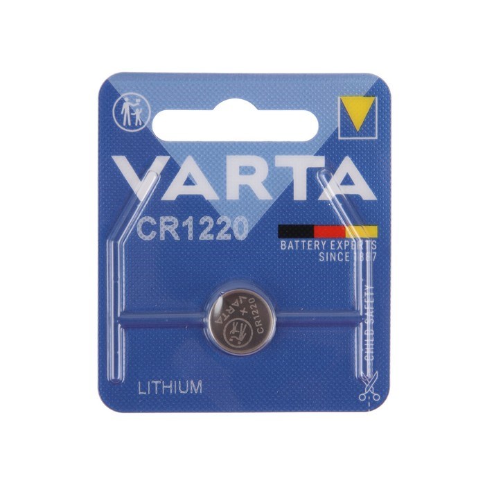 Батарейка литиевая Varta, CR1220-1BL, 3В, блистер, 1 шт. - фото 51390126 Батарейка литиевая Varta, CR1220-1BL, 3В, блистер, 1 шт. - фото 51390126