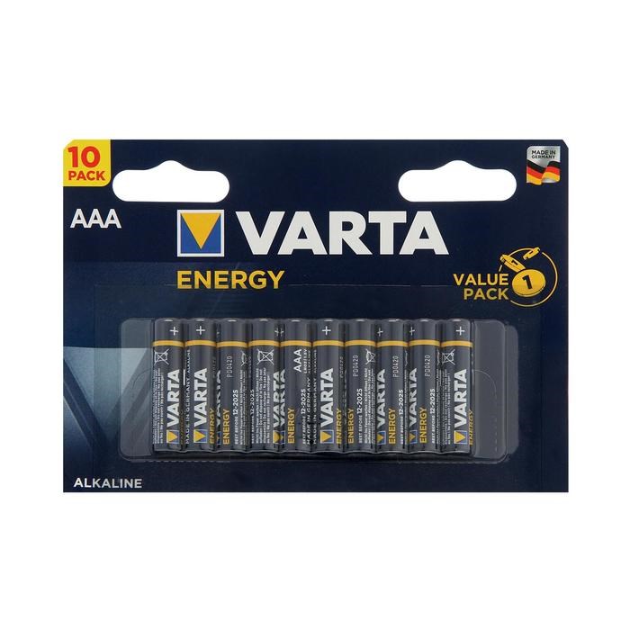 Батарейка алкалиновая Varta Energy, AAA, LR03-10BL, 1.5В, блистер, 10 шт. - фото 51390132 Батарейка алкалиновая Varta Energy, AAA, LR03-10BL, 1.5В, блистер, 10 шт. - фото 51390132