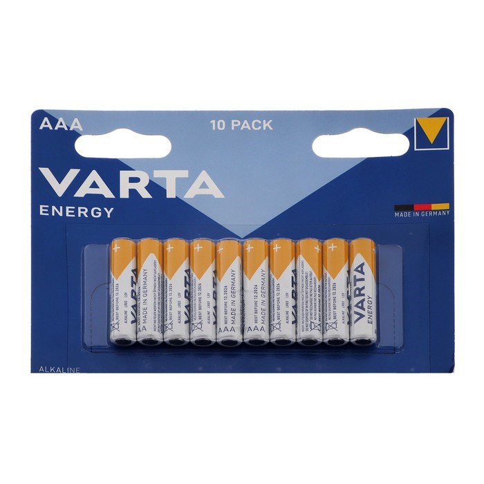 Батарейка алкалиновая Varta Energy, AAA, LR03-10BL, 1.5В, блистер, 10 шт. - фото 51390134 Батарейка алкалиновая Varta Energy, AAA, LR03-10BL, 1.5В, блистер, 10 шт. - фото 51390134