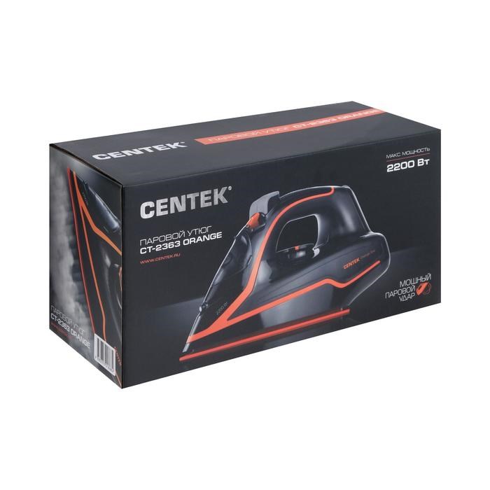 Утюг Centek CT-2363, 2200 Вт, керамическая подошва, 300 мл, оранжевый - фото 51390410 Утюг Centek CT-2363, 2200 Вт, керамическая подошва, 300 мл, оранжевый - фото 51390410