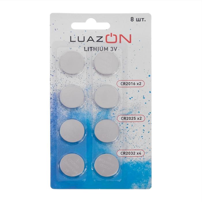 Набор литиевых батареек LuazON CR2016/CR2025/CR2032, 8 шт - фото 51390412 Набор литиевых батареек LuazON CR2016/CR2025/CR2032, 8 шт - фото 51390412