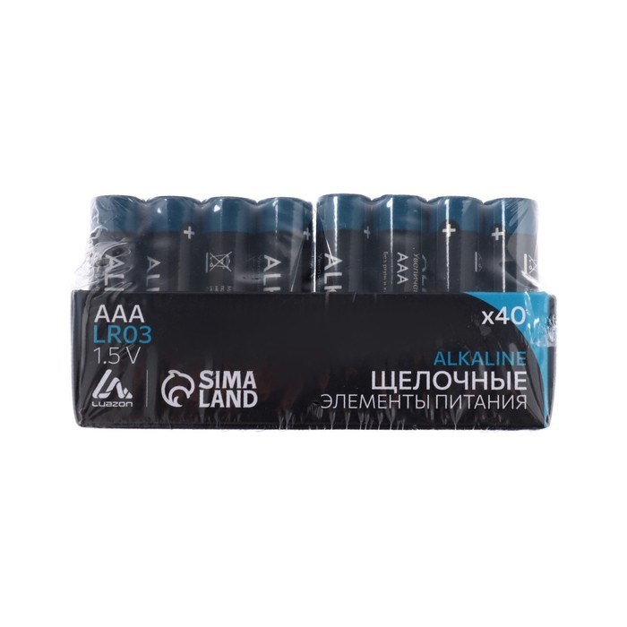 Набор батареек алкалиновых (щелочных) Luazon, AAA, LR03, 40 штук - фото 51390548 Набор батареек алкалиновых (щелочных) Luazon, AAA, LR03, 40 штук - фото 51390548