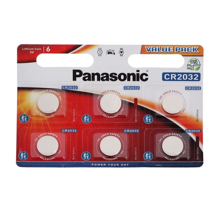 Батарейка литиевая Panasonic Lithium POWER RANGERS, CR2032-6BL, 3В, блистер, 6 шт. - фото 51390555 Батарейка литиевая Panasonic Lithium POWER RANGERS, CR2032-6BL, 3В, блистер, 6 шт. - фото 51390555